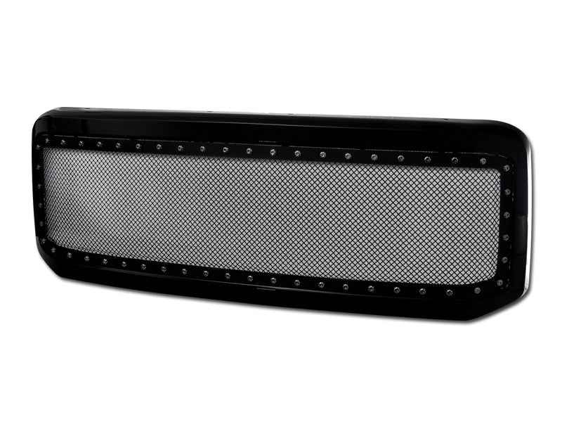 Armordillo 2005-2007 Ford Super Duty F-250/F-350/F-450 Studded Mesh Grille Gloss Black - Armordillo USA by I3 Enterprise Inc.