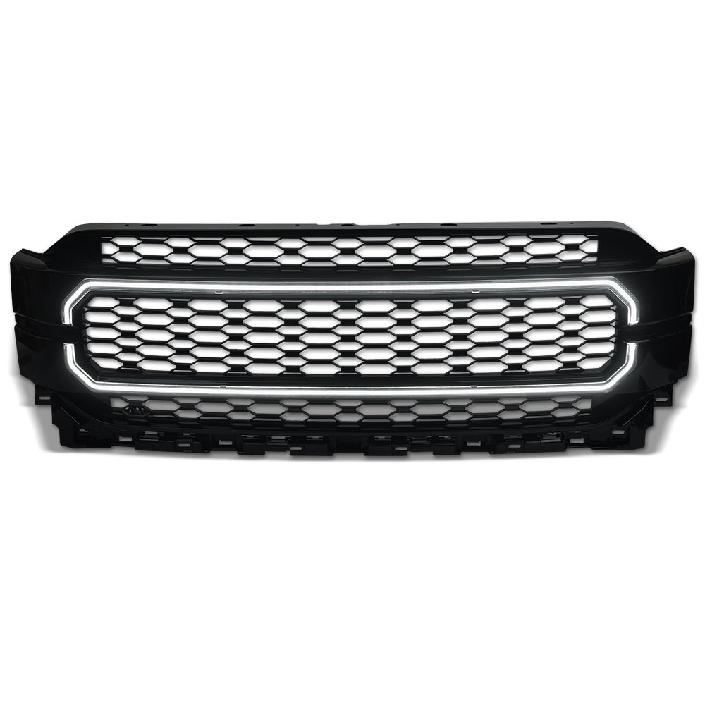 Armordillo 2021-2024 Ford F-150 (Excluding Raptor Model) LED Mesh Grille Gloss Black