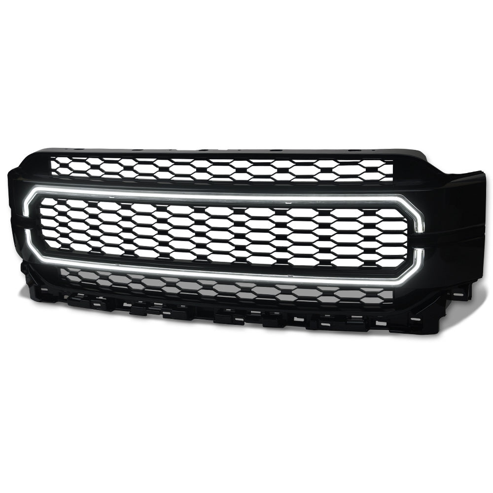 Armordillo 2021-2024 Ford F-150 (Excluding Raptor Model) LED Mesh Grille Gloss Black