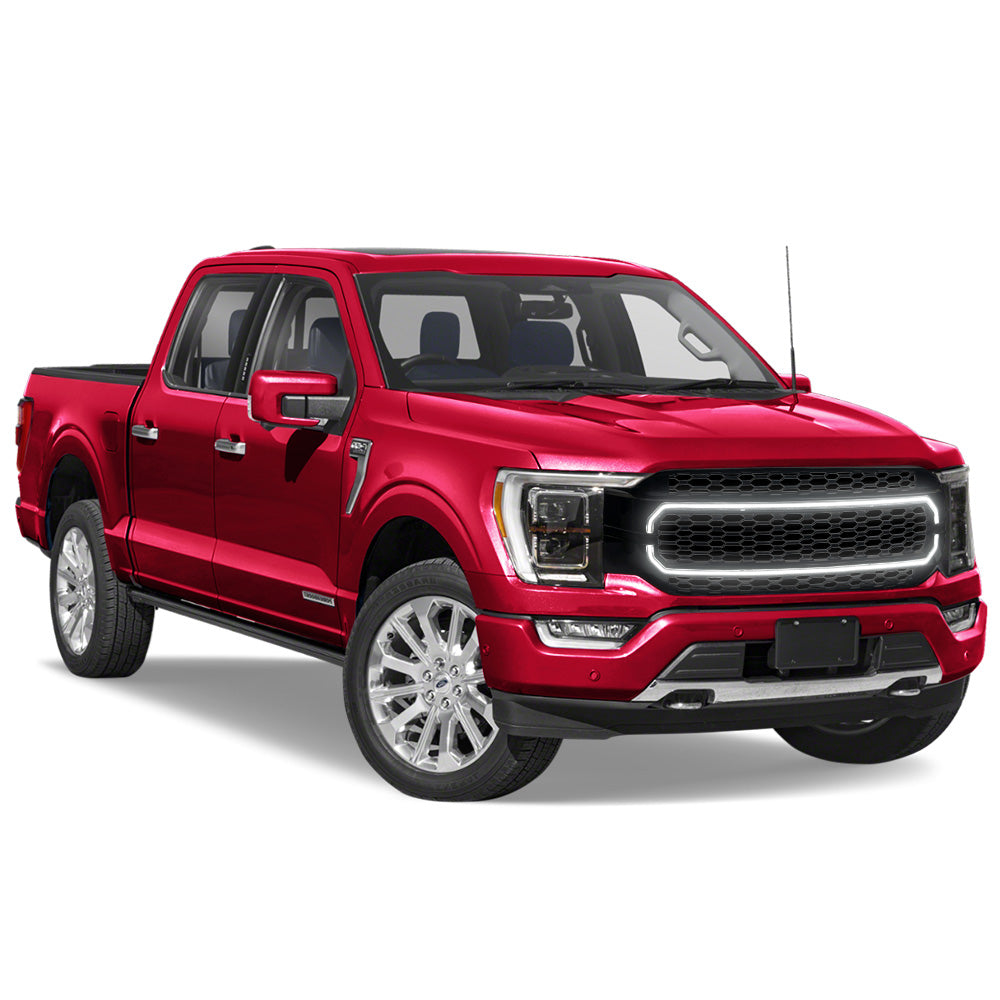 Armordillo 2021-2024 Ford F-150 (Excluding Raptor Model) LED Mesh Grille Gloss Black
