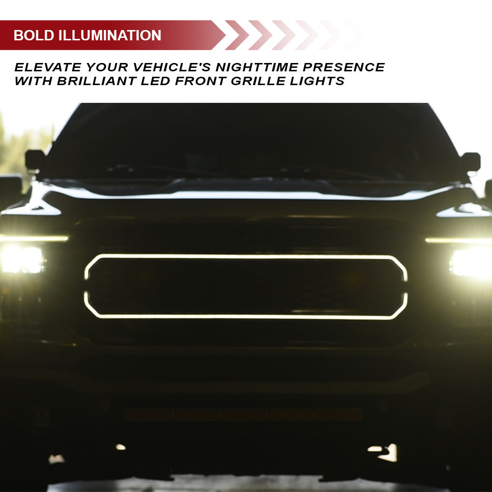 Armordillo 2021-2024 Ford F-150 (Excluding Raptor Model) LED Mesh Grille Gloss Black