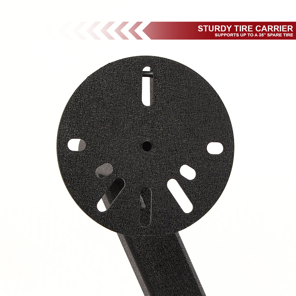 Armordillo Trailer Hitch Spare Tire Carrier (2" Receiver) - Texture Black