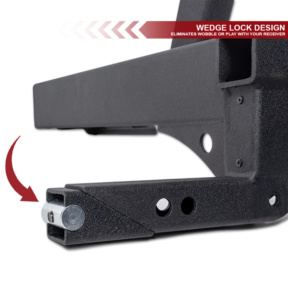 Armordillo Trailer Hitch Spare Tire Carrier (2" Receiver) - Texture Black