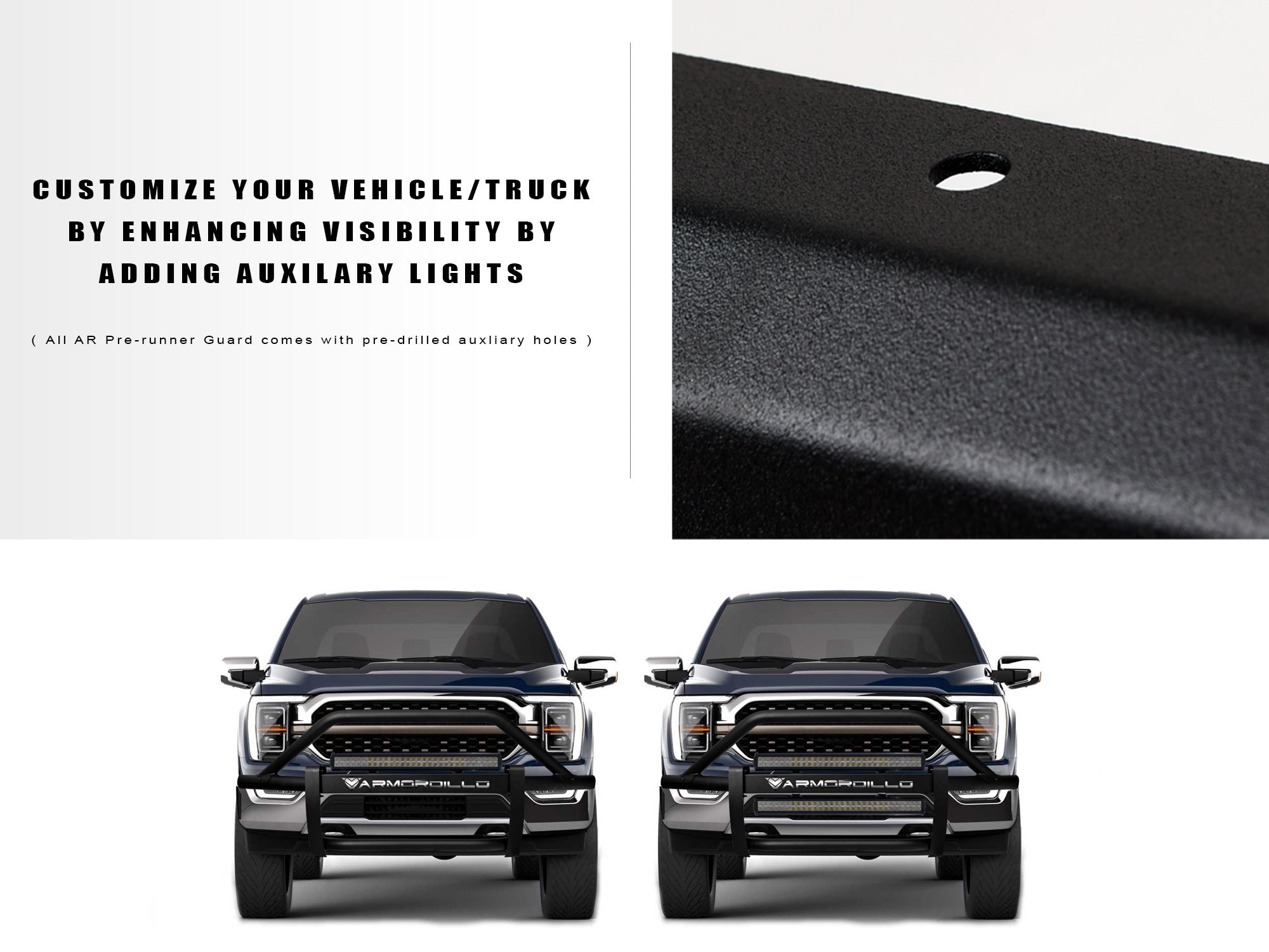 Armordillo 2019-2024 Ram TRX AR Pre-Runner Guard - Matte Black