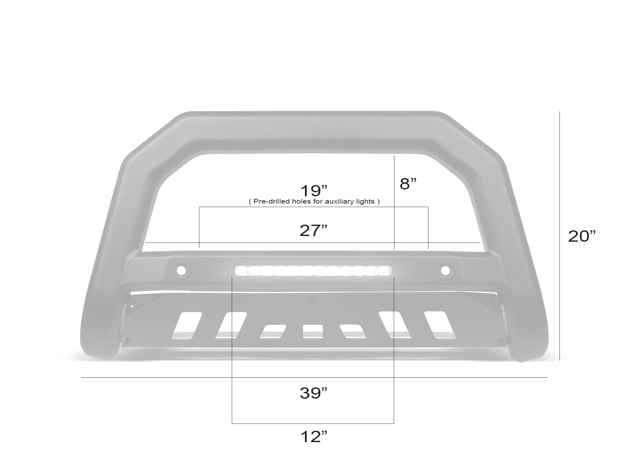 Armordillo 2021-2024 Chevrolet Tahoe AR-T Bull Bar w/Parking Sensor - Matte Black