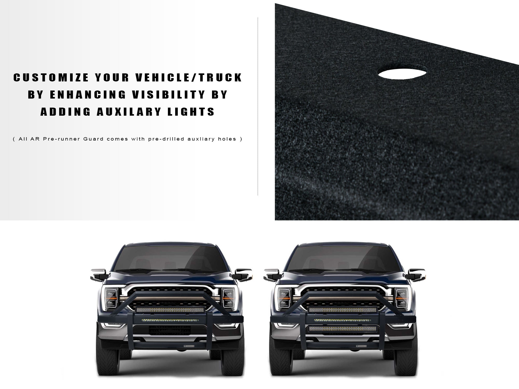 Armordillo 2014-2018 GMC Sierra 1500 ARX Pre-Runner Guard - Matte Black - Armordillo USA by I3 Enterprise Inc.