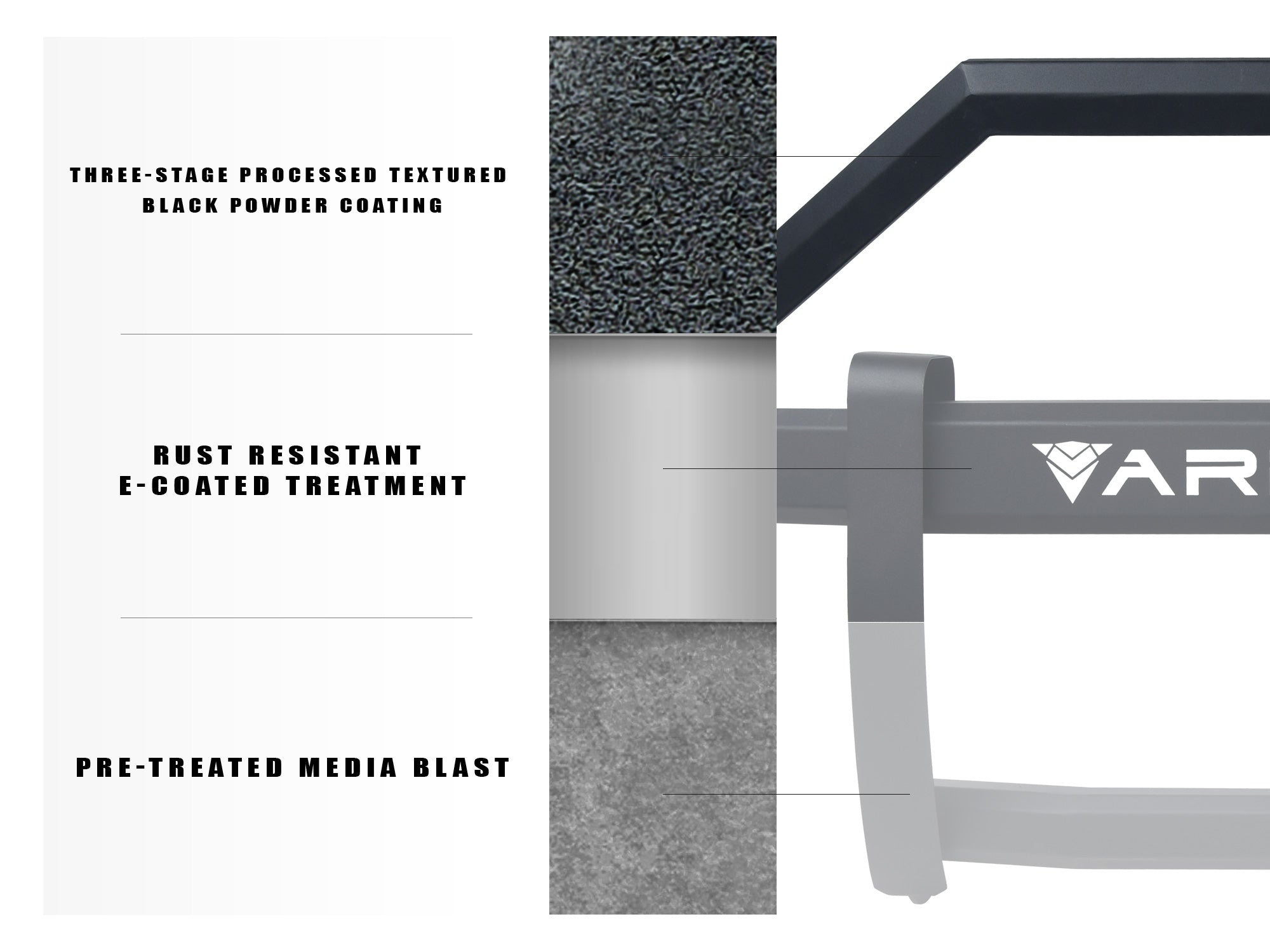 Armordillo 2010-2018 Dodge Ram 2500/3500 ARX Pre-Runner Guard - Matte Black