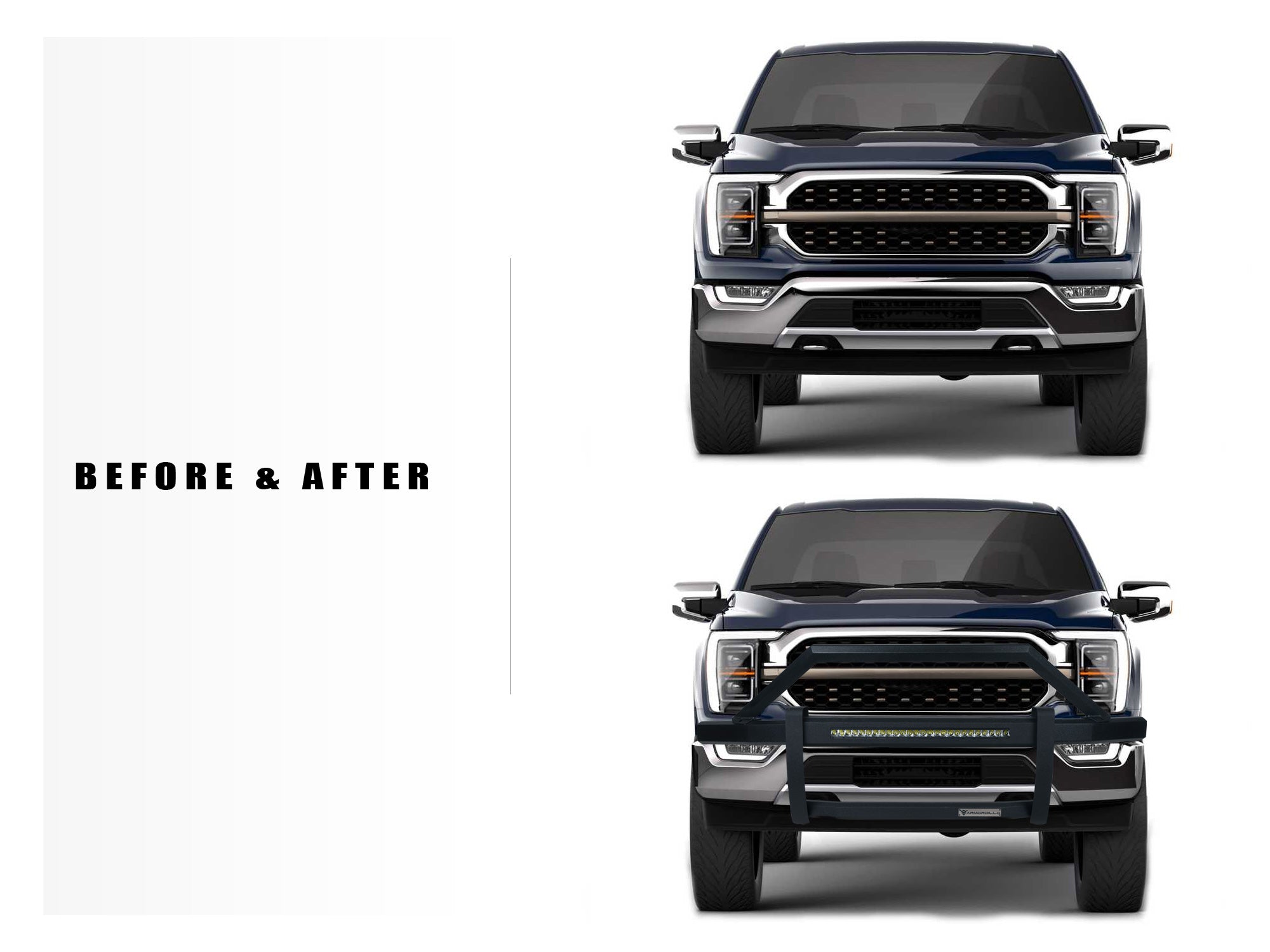 Armordillo 2007-2013 Chevrolet Silverado 1500 ARX Pre-Runner Guard - Matte Black - Armordillo USA by I3 Enterprise Inc.