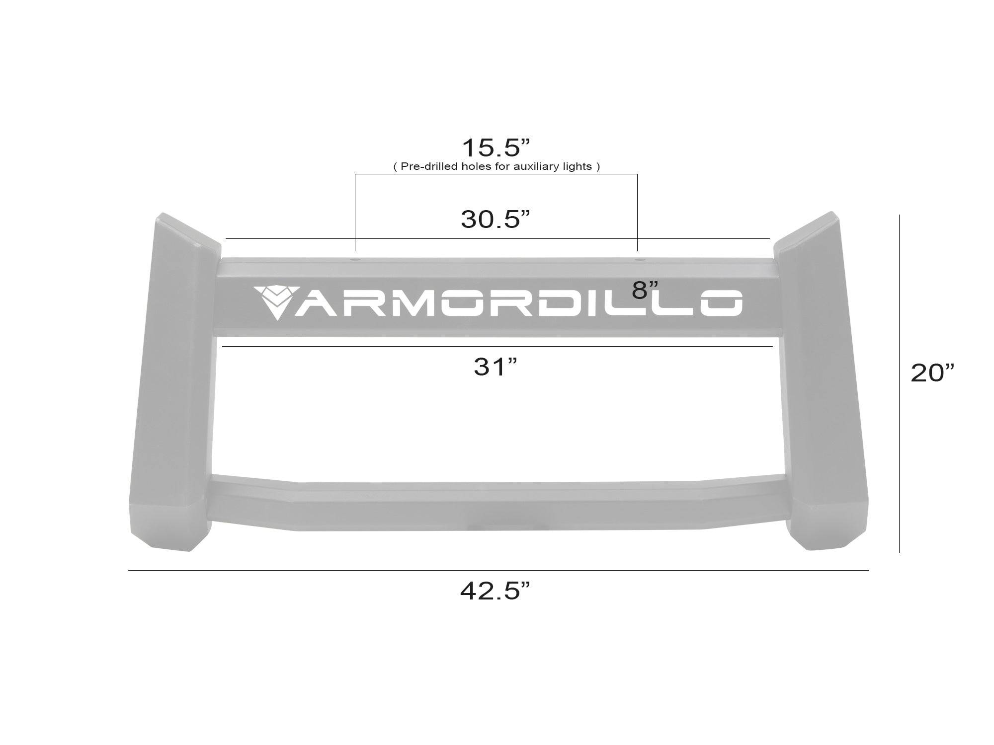 Armordillo 2022-2024 Chevrolet Silverado 1500 BR1 Bull Bar - Matte Black