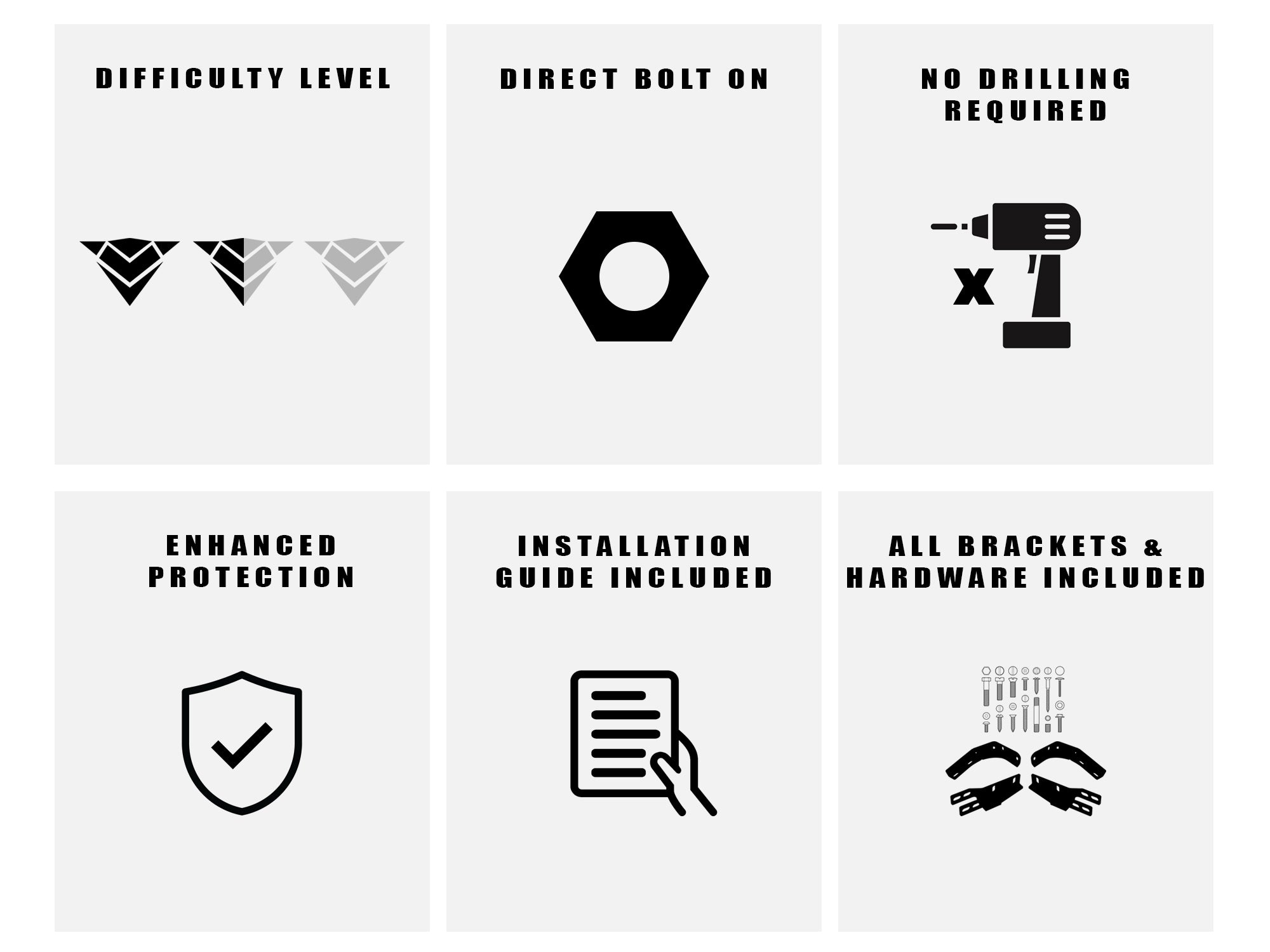 Armordillo 2007-2013 Chevy Silverado 1500 AR Pre-Runner Guard - Matte Black - Armordillo USA by I3 Enterprise Inc. 