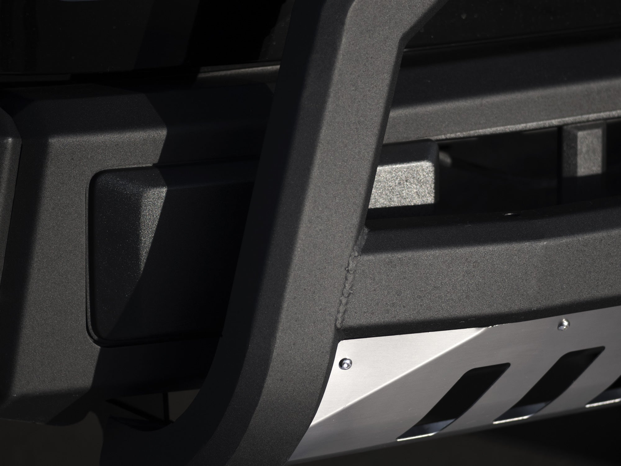 Armordillo 2011-2018 Chevy Silverado 2500/3500 AR Series Bull Bar - Matte Black W/Aluminum Skid Plate - Armordillo USA by I3 Enterprise Inc. 