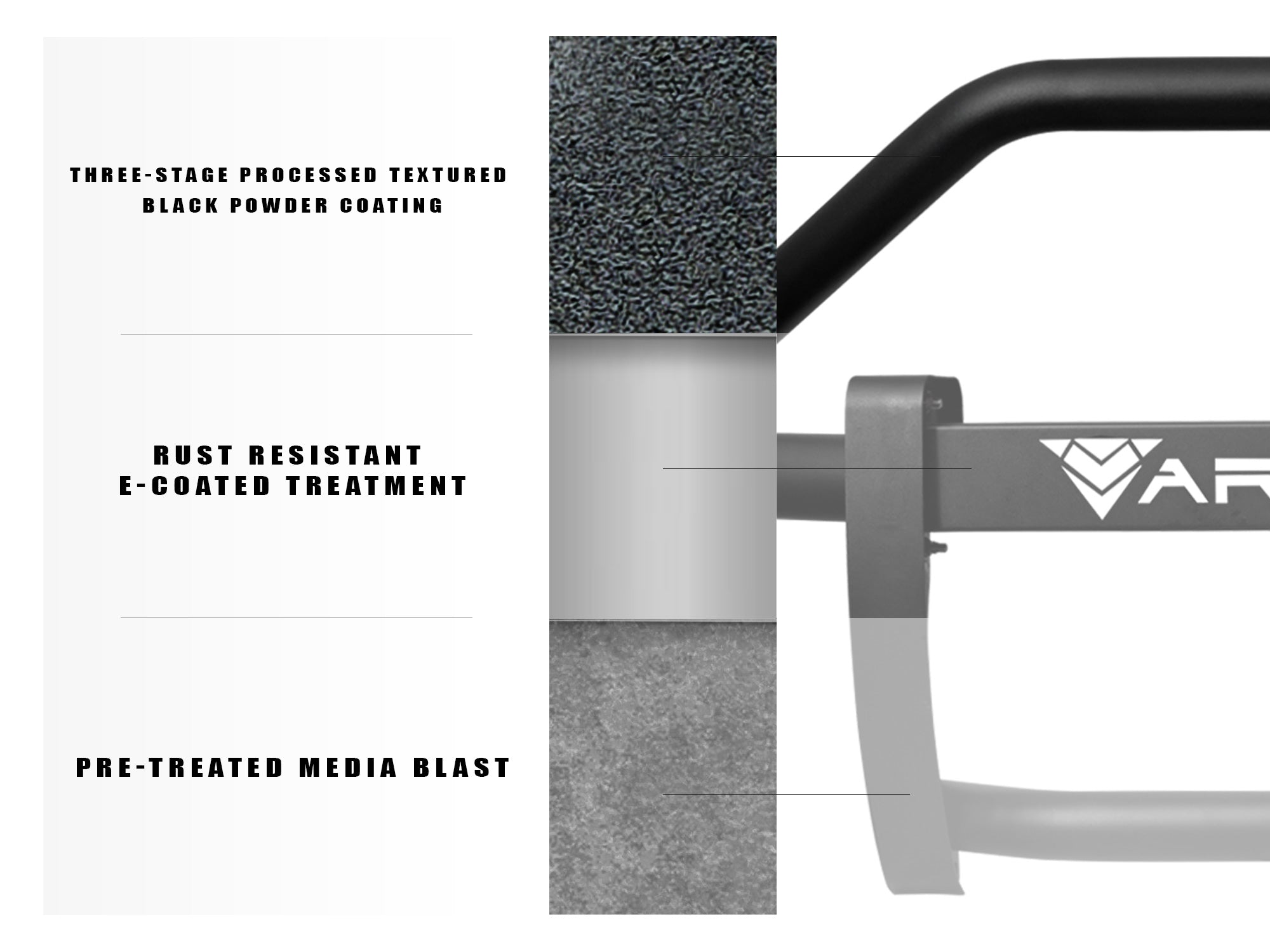 Armordillo 2019-2022 Dodge Ram 2500/3500 AR Pre-Runner Guard - Matte Black