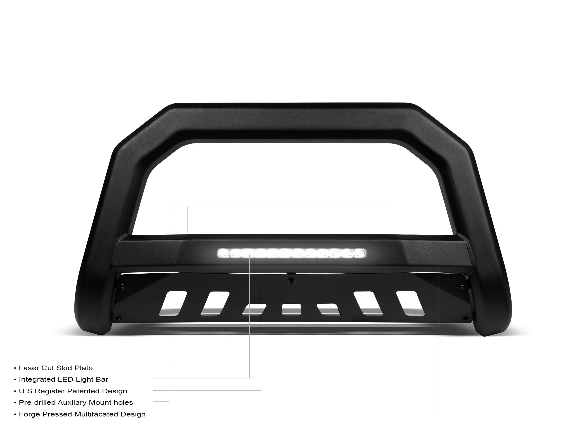 Armordillo 2010-2019 Toyota 4Runner AR-T Bull Bar - Matte Black