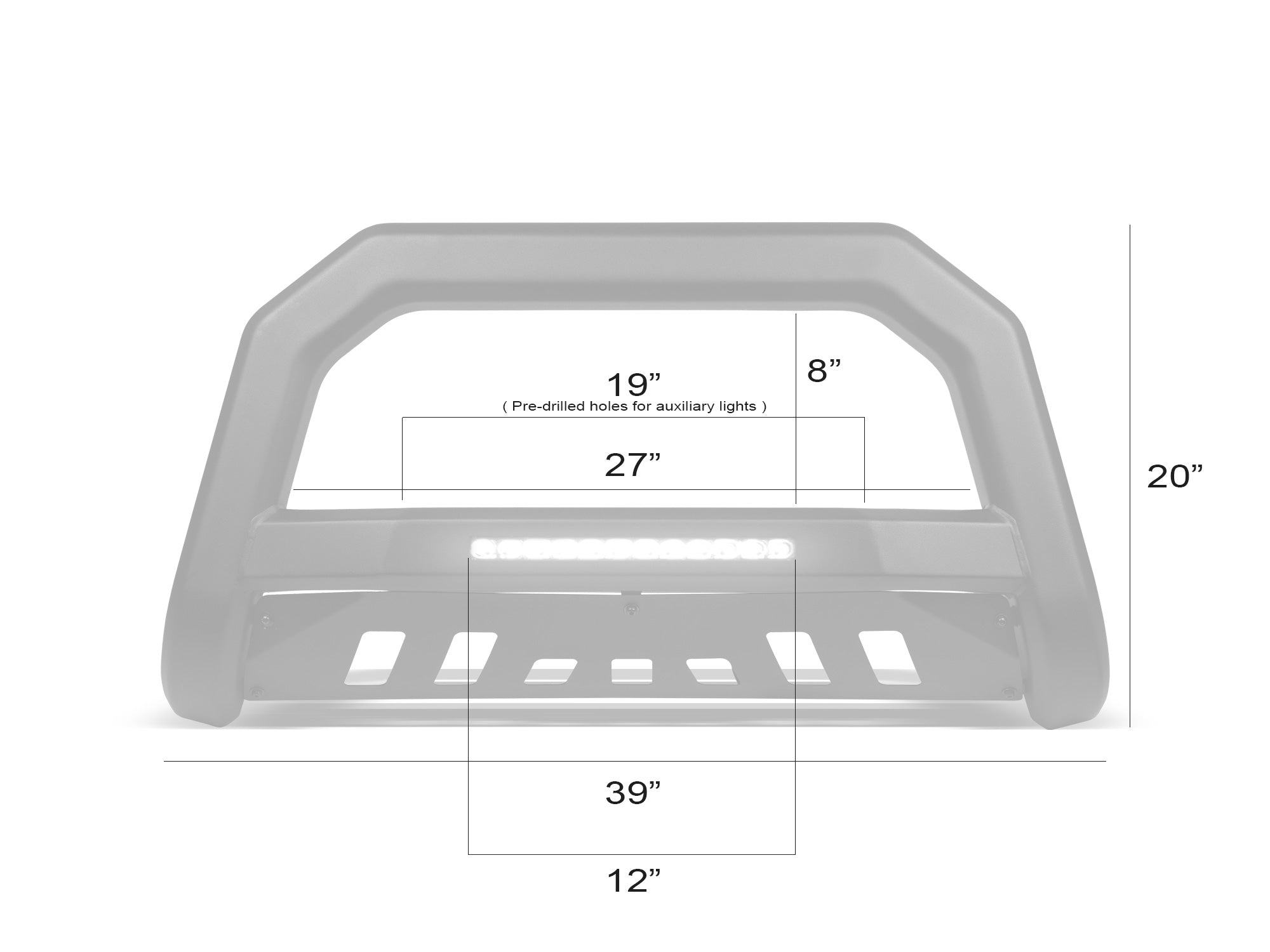 Armordillo 2010-2019 Toyota 4Runner AR-T Bull Bar - Matte Black