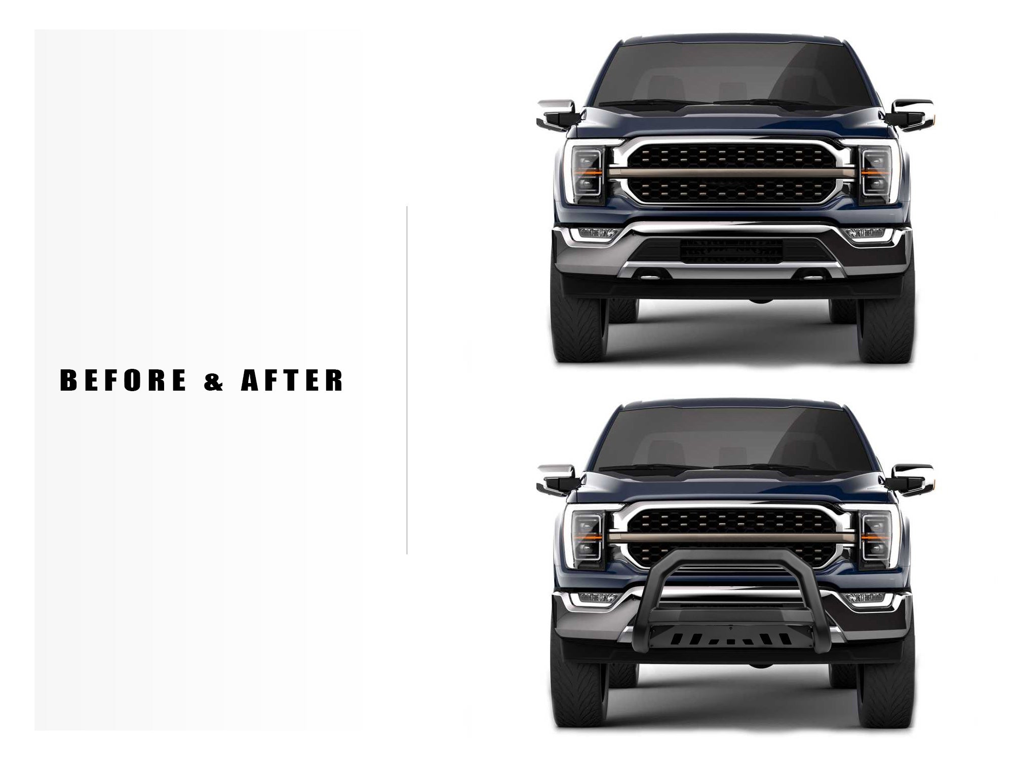 Armordillo 2007-2010 GMC Sierra 2500/3500 AR Series Bull Bar - Matte Black - Armordillo USA by I3 Enterprise Inc.