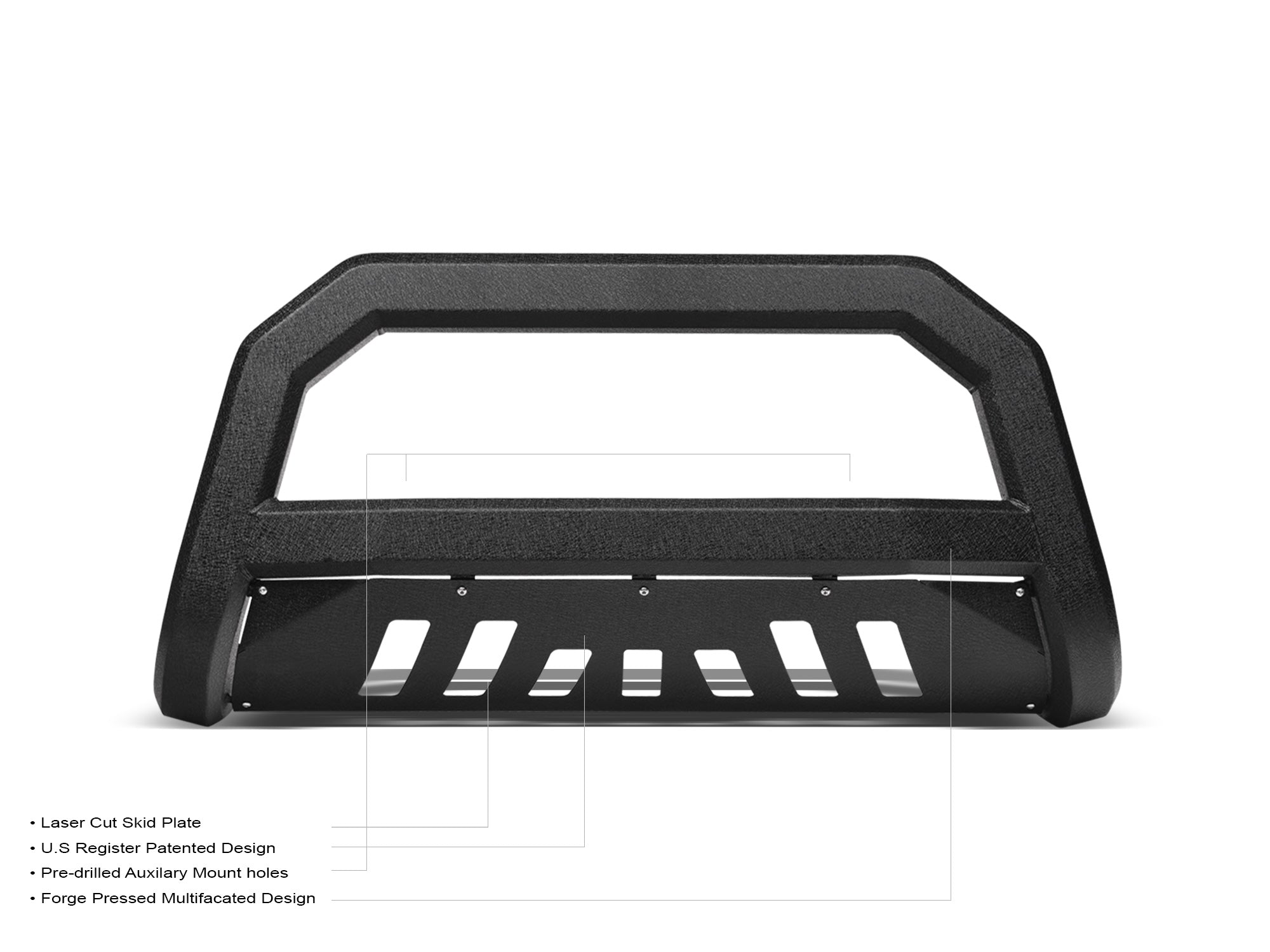 Armordillo 2006-2010 Jeep Commander AR Bull Bar W/LED - Texture Black