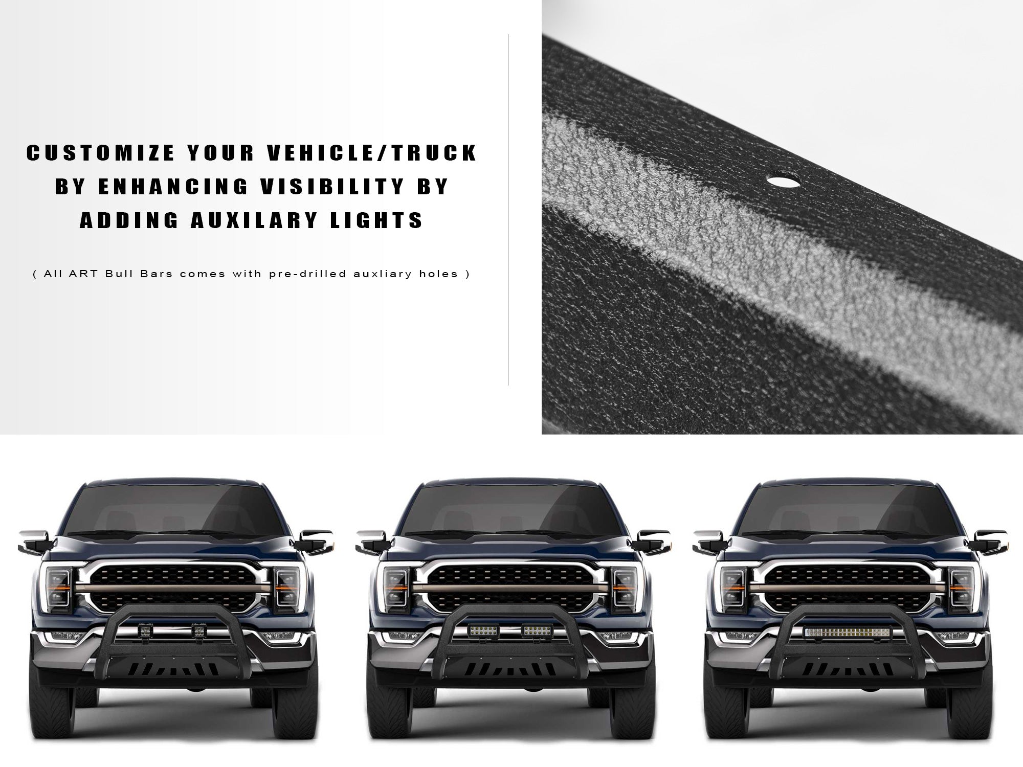 Armordillo 2010-2019 Toyota 4Runner AR Bull Bar - Texture Black (Excl. 2014-2019 Limited) - Armordillo USA by I3 Enterprise Inc.