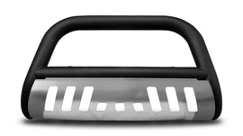 Armordillo 2019-2022 雪佛兰索罗德 1500 经典防牛杠 - 哑光黑色带铝制防滑板