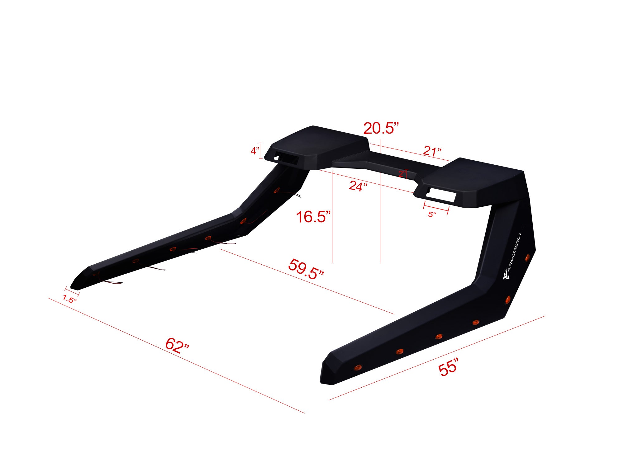 Armordillo Stealth Chase Rack For Mid Size Trucks - Armordillo USA by I3 Enterprise Inc.