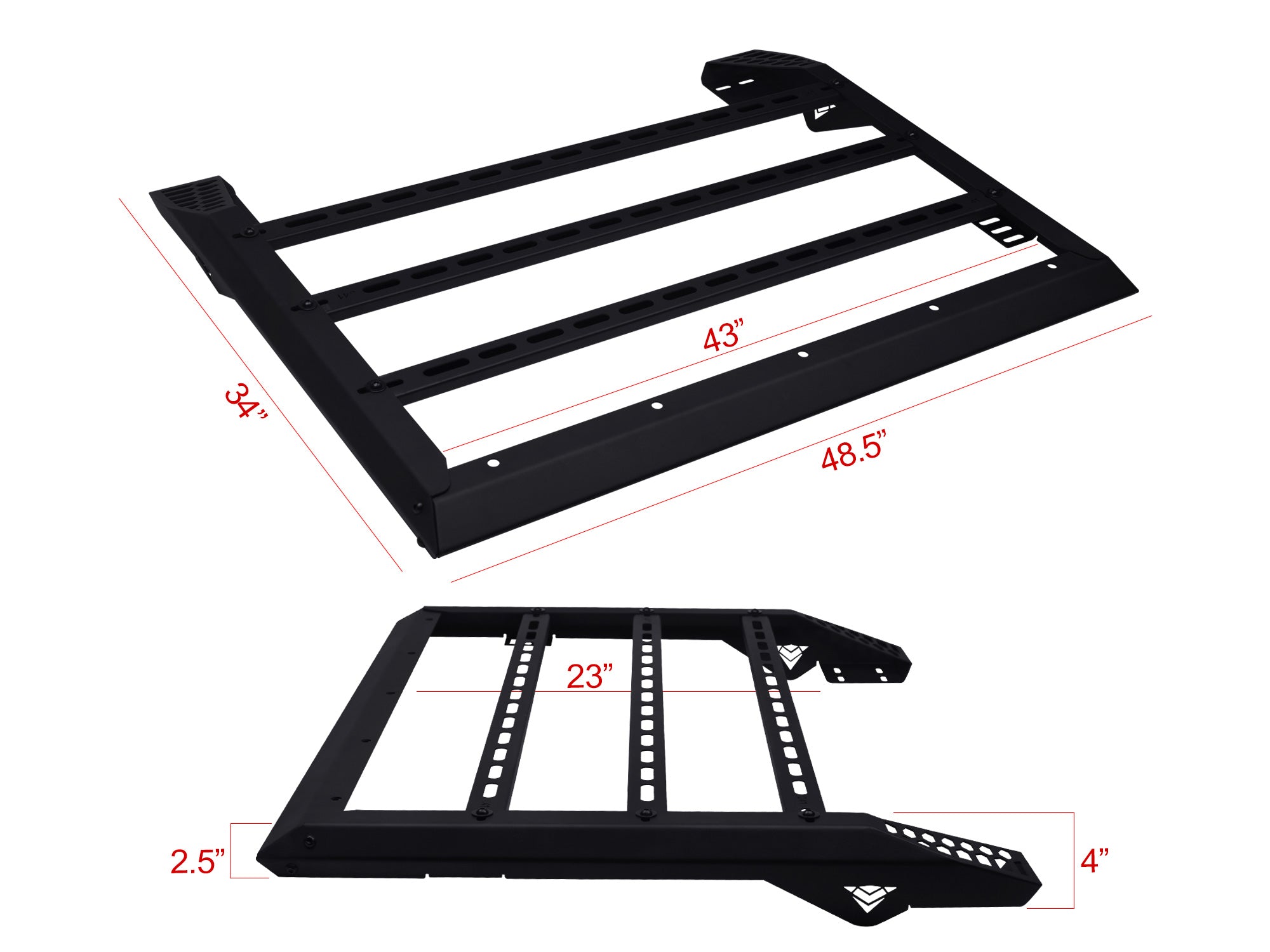 Armordillo CR-X Rack Chase Rack For Full Size Trucks (EXCLUDES 2009-2021 Dodge Rams Classic, Ford F-250/F-350/F-450/20+ 2500/3500)) - Armordillo USA by I3 Enterprise Inc.