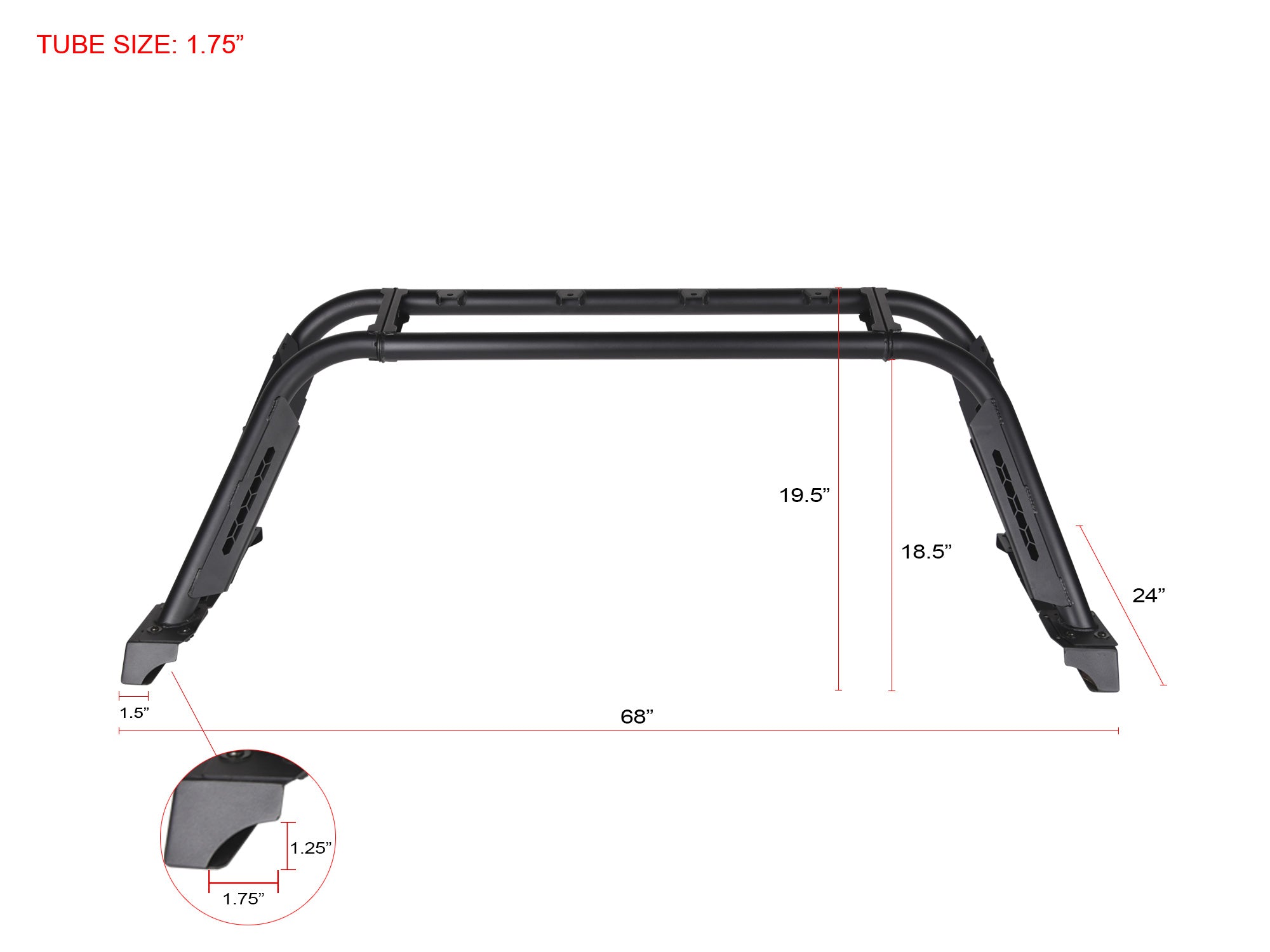 Armordillo CR-M Chase Rack For Full Size Trucks (EXCLUDES 2009-2021 DODGE RAMS CLASSIC/F-250/F-350/F-450/18+ 2500/3500)