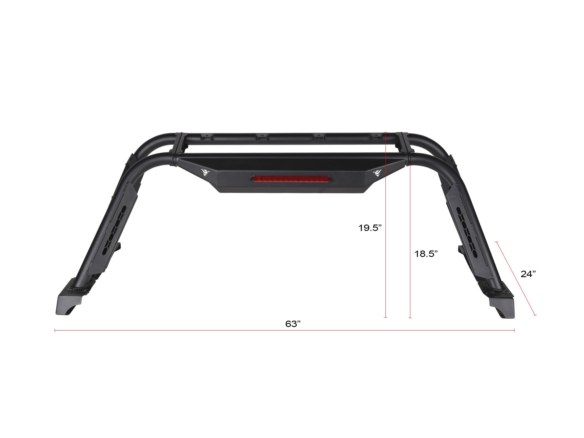 Armordillo CR-M Chase Rack W/3rd Brake For Mid Size Trucks - Armordillo USA by I3 Enterprise Inc.