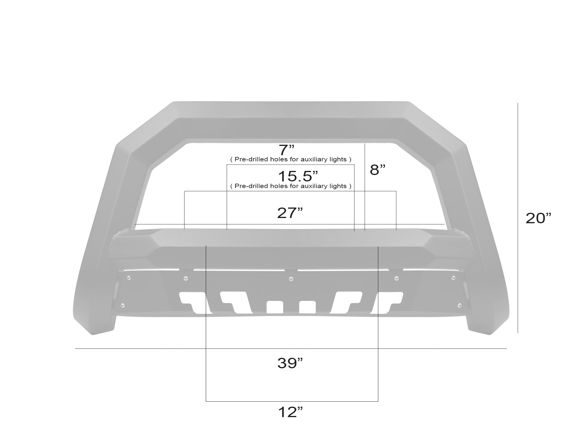 Armordillo 2010-2019 Toyota 4Runner Rayden Bull Bar - Matte Black - Armordillo USA by I3 Enterprise Inc.